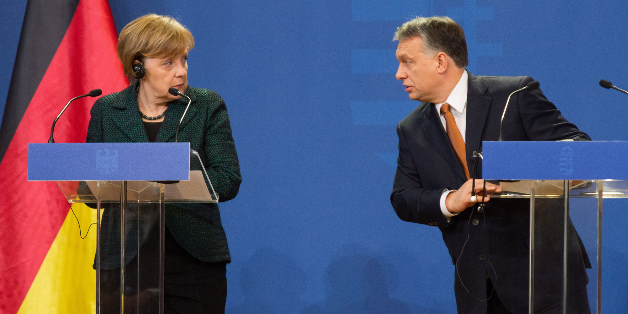 Orbán und Merkel