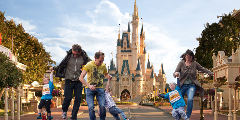 Linzer Marathon-Eltern in Disneyworld Paris