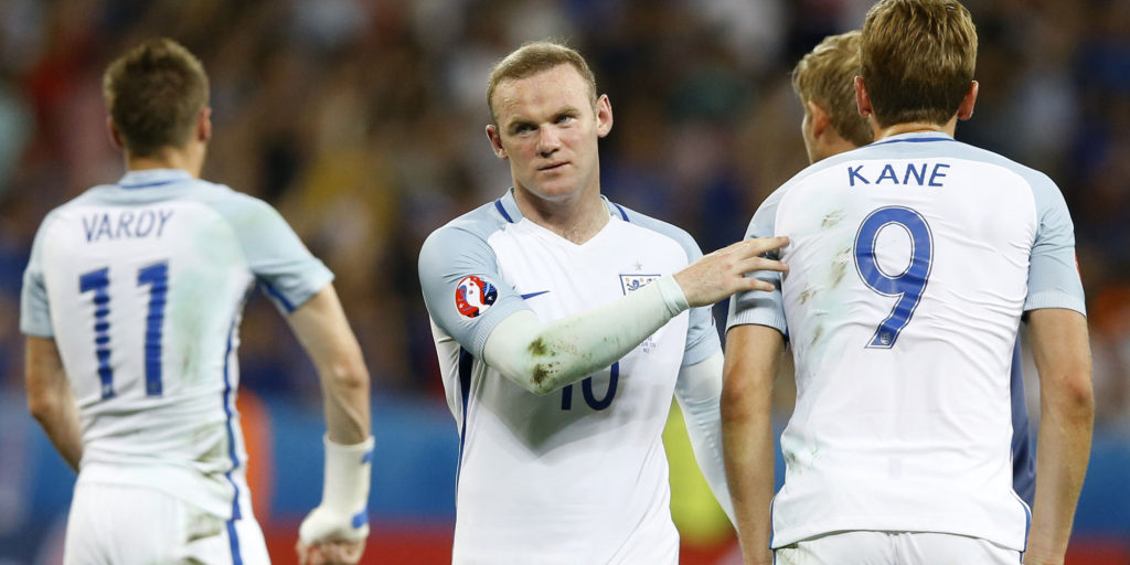 Englische Spieler nach der Niederlage