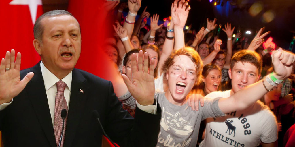 Erdogan und Maturareisende