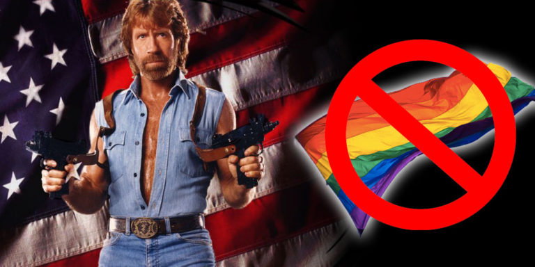Chuck Norris mit Waffe
