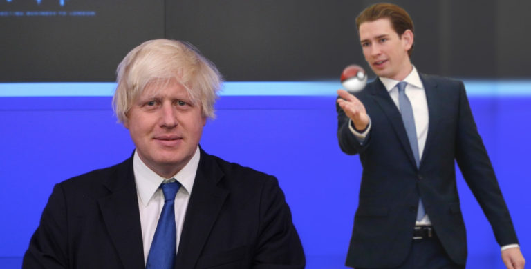 Kurz wirft Pokeball auf Boris Johnson