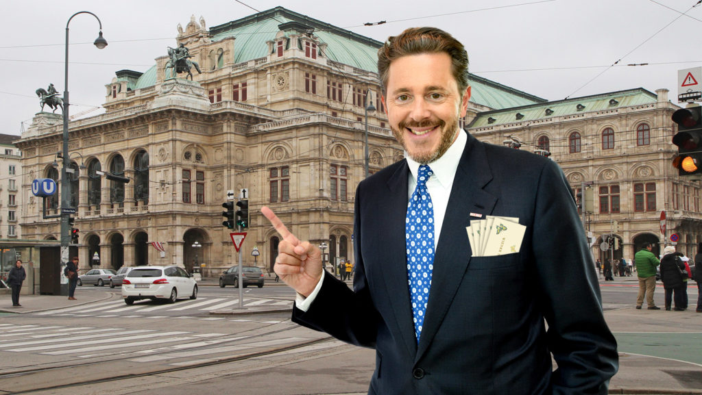 Mahrer vor der Staatsoper