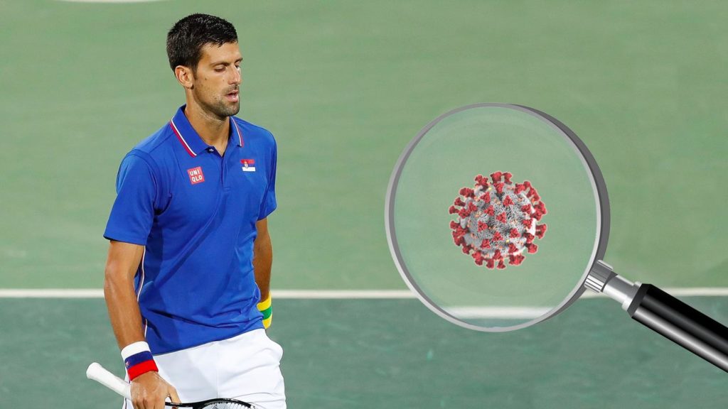 Djokovic neben Coronavirus