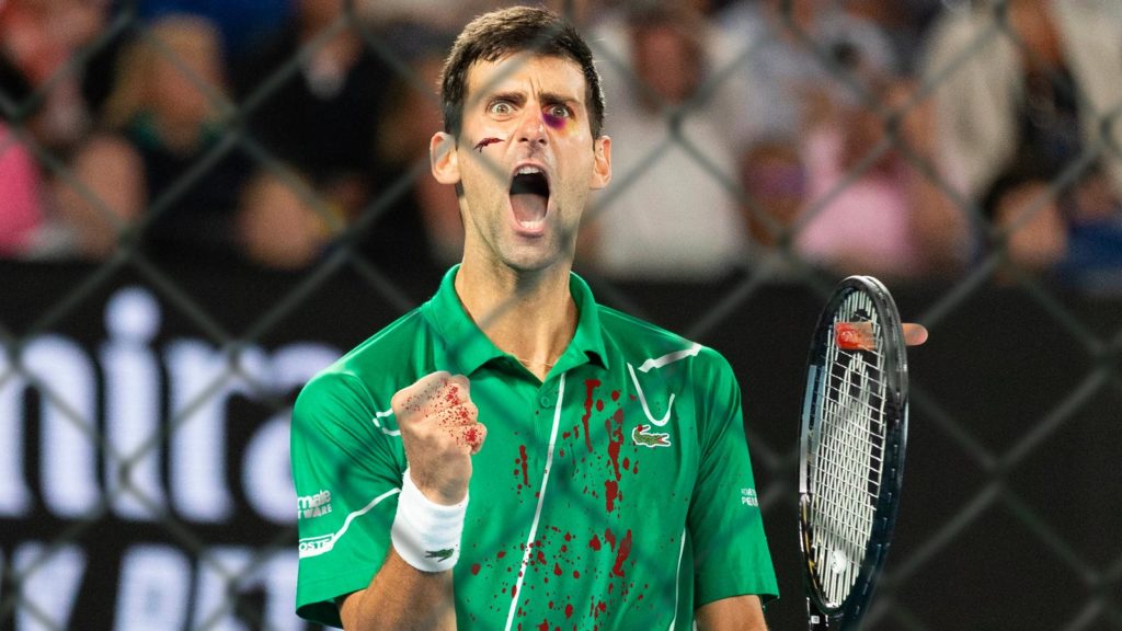 Djokovic blutverschmiert und martialisch