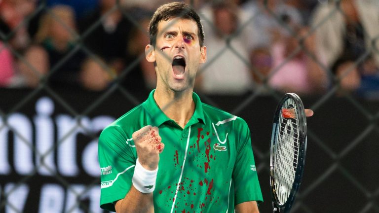 Djokovic blutverschmiert und martialisch