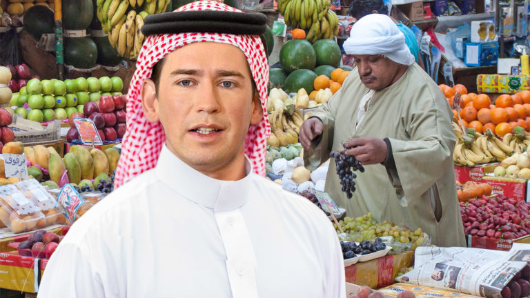 Kurz in Kaftar beim Markt