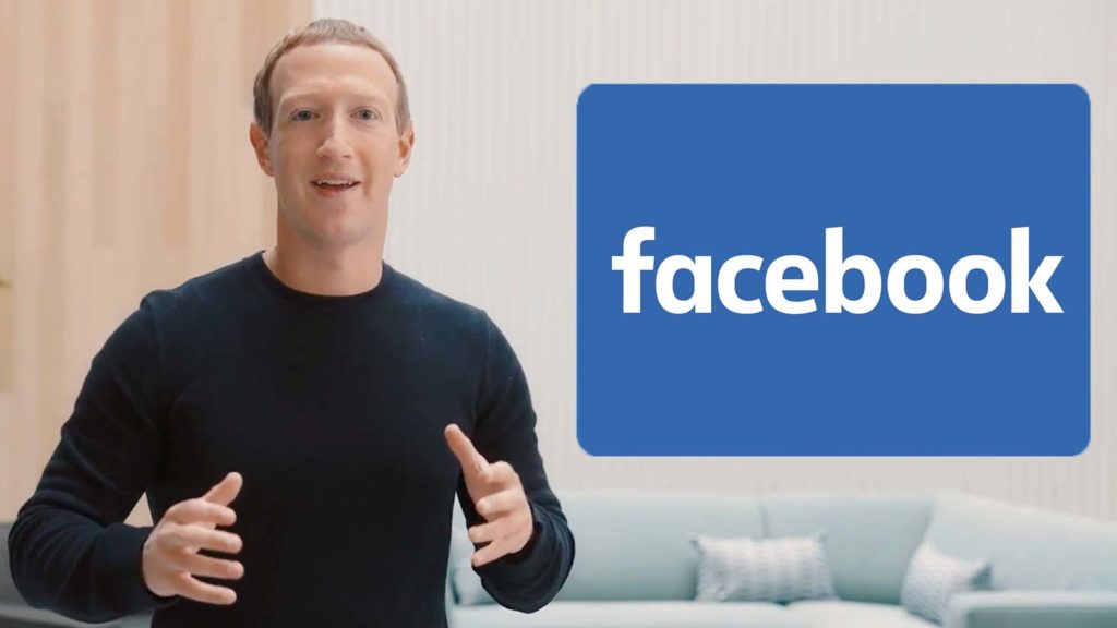Zuckerberg präsentiert freudig das neue Logo