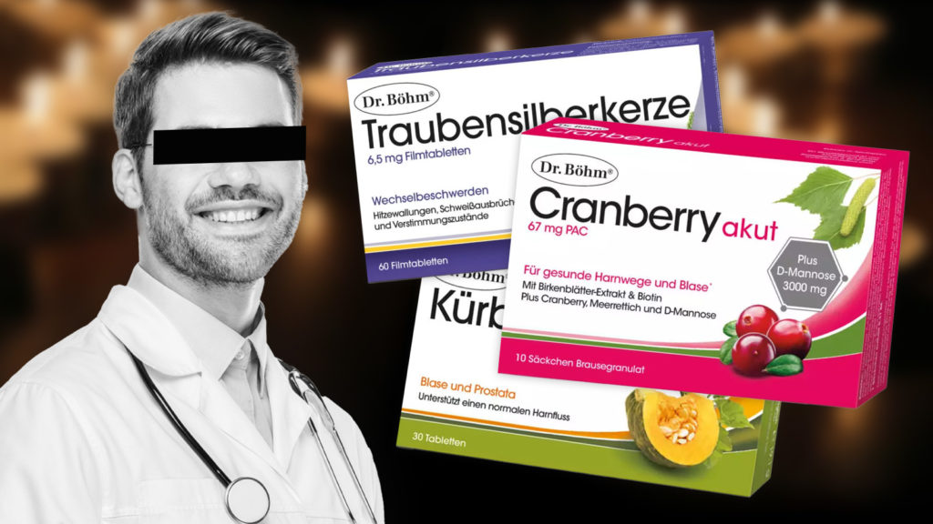 Dr. Böhm in schwarz weiß mit seinen Präperaten