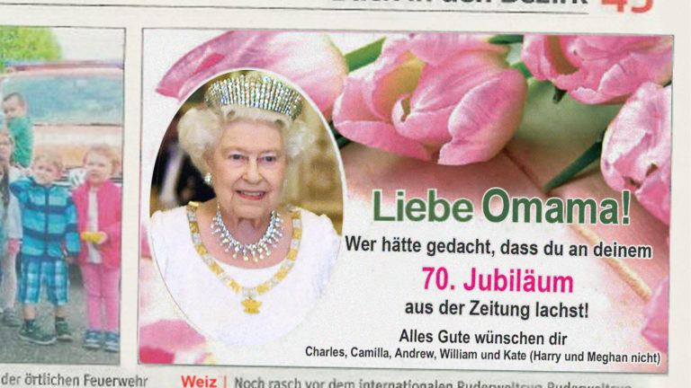 Jubiläumsanzeige in den Bezirksblättern Weiz