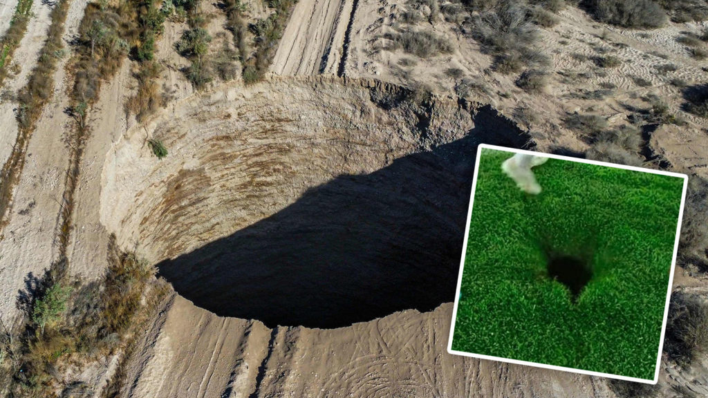 Chile Loch im Boden