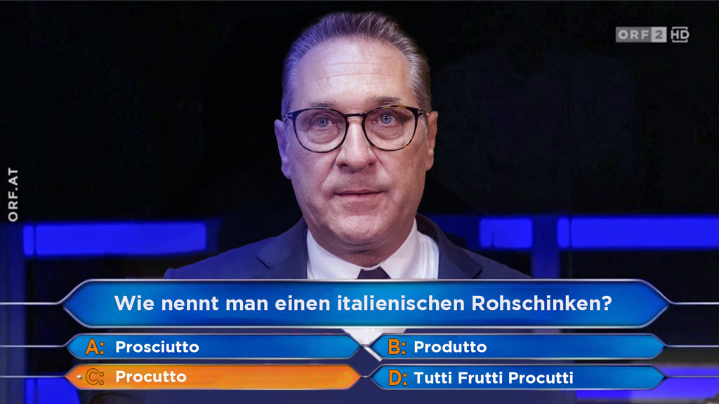 Strache bei der Millionenshow