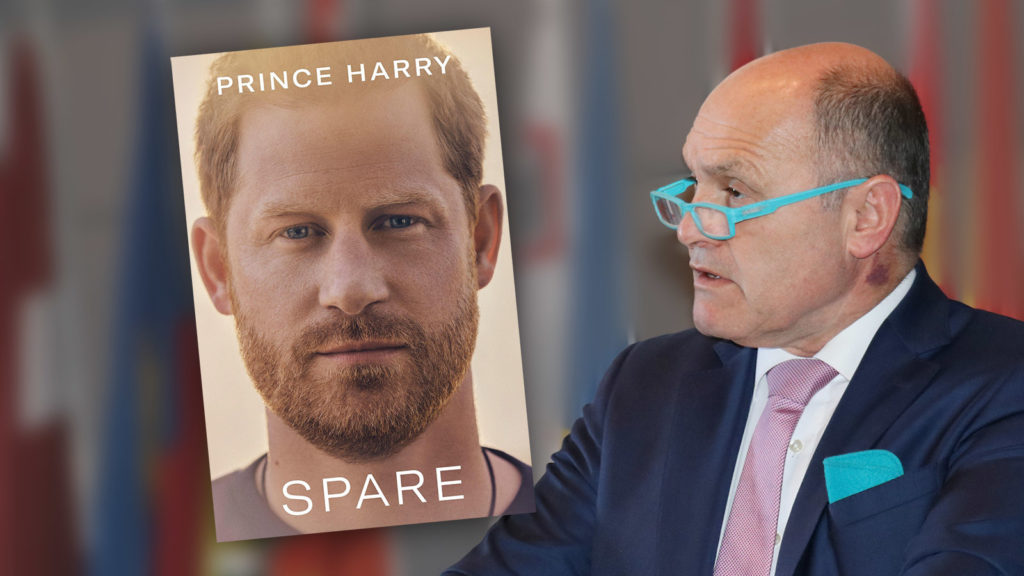Prinz Harrys Buch, daneben Sobotka