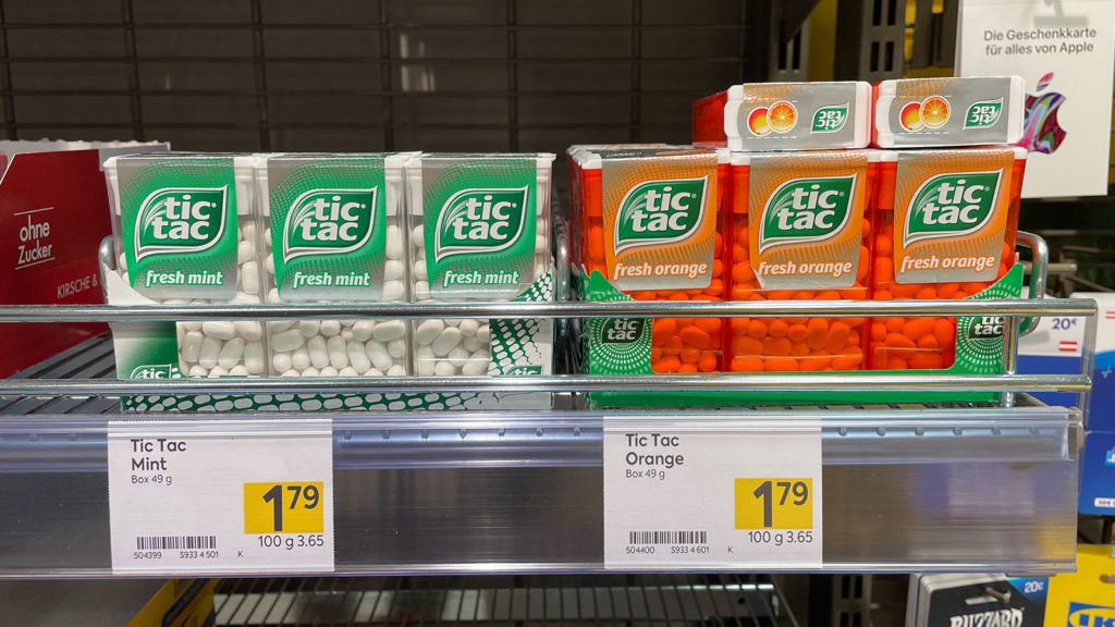 Tic Tacs im Billa