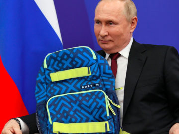 Putin mit Burton Rucksack