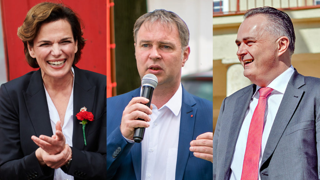 Rendi-Wagner, Andreas Babler und Hans-Peter Doskozil