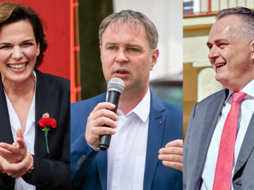 Rendi-Wagner, Andreas Babler und Hans-Peter Doskozil