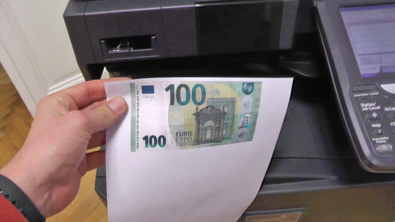 Ausgedruckter Euro