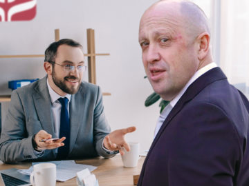 Prigoschin im Beratungsgespräch bei der Versicherung