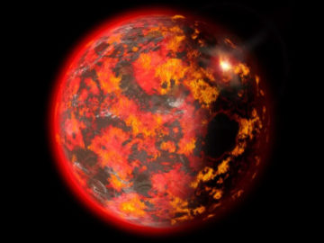 Rot glühender Planet