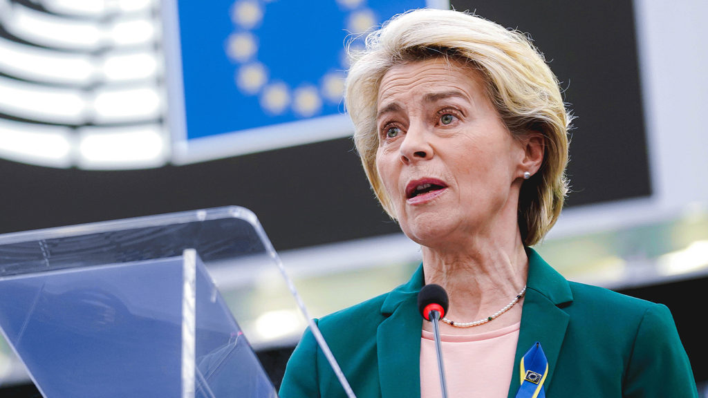 Von der Leyen hält eine Rede