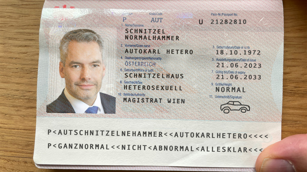 Reisepass von Normalhammer