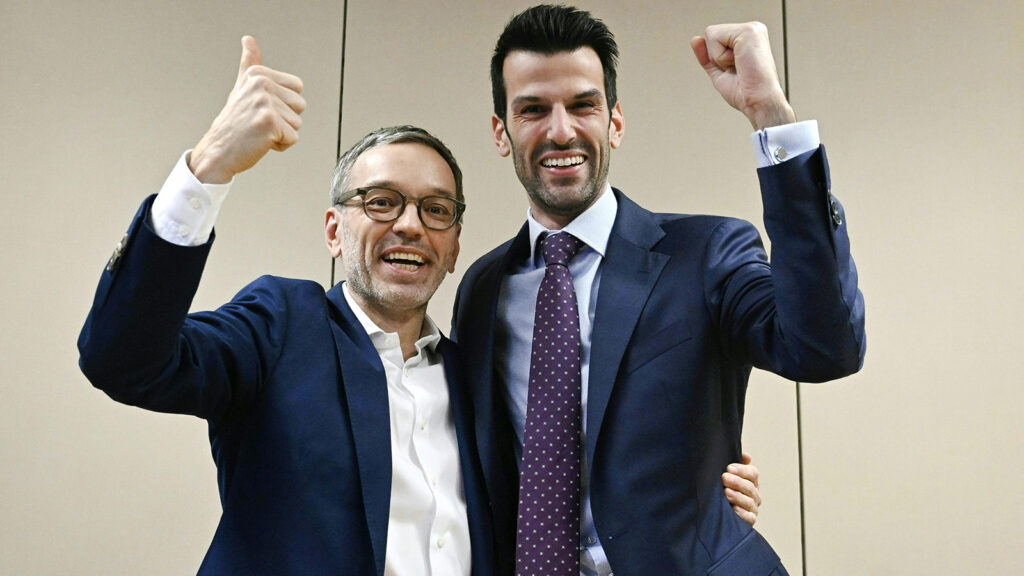 Kickl und Landbauer freuen sich