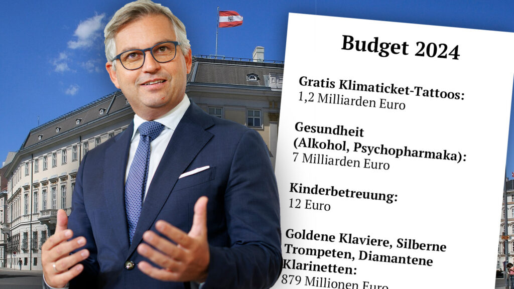 Magnus Brunner präsentiert Budget
