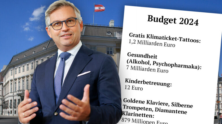 Magnus Brunner präsentiert Budget
