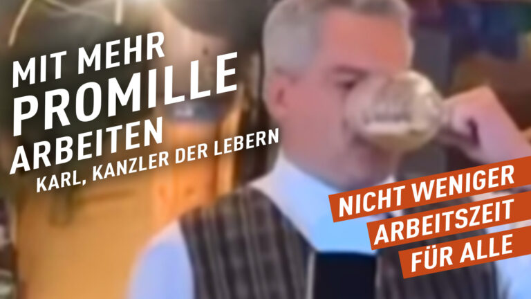 Nehammer trinkt Bier