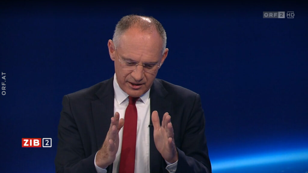 Innenminister Karner im Zib2 Studio
