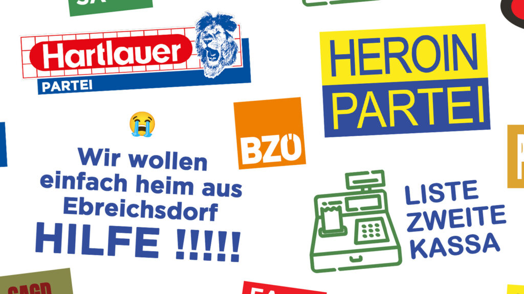 Das Bild zeigt die Logos der Parteien.