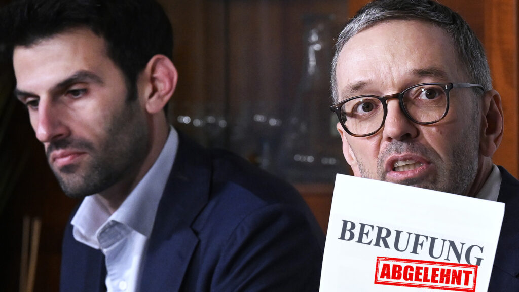 Landbauer und Kickl schauen bedrückt