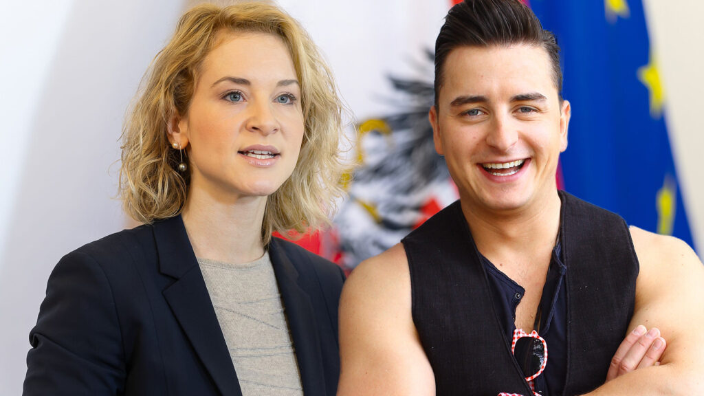 Andreas Gabalier neben Eva Maria Holzleitner