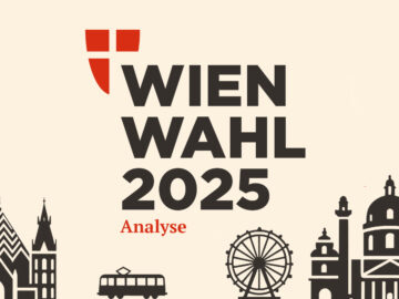 Das Bild zeigt den Schriftzug "WIEN WAHL 2025 - Analyse".