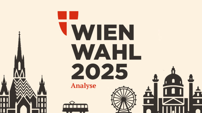 Das Bild zeigt den Schriftzug "WIEN WAHL 2025 - Analyse".
