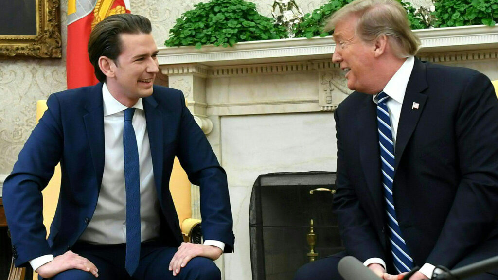Das Bild zeigt Sebastian Kurz und Donald Trump.