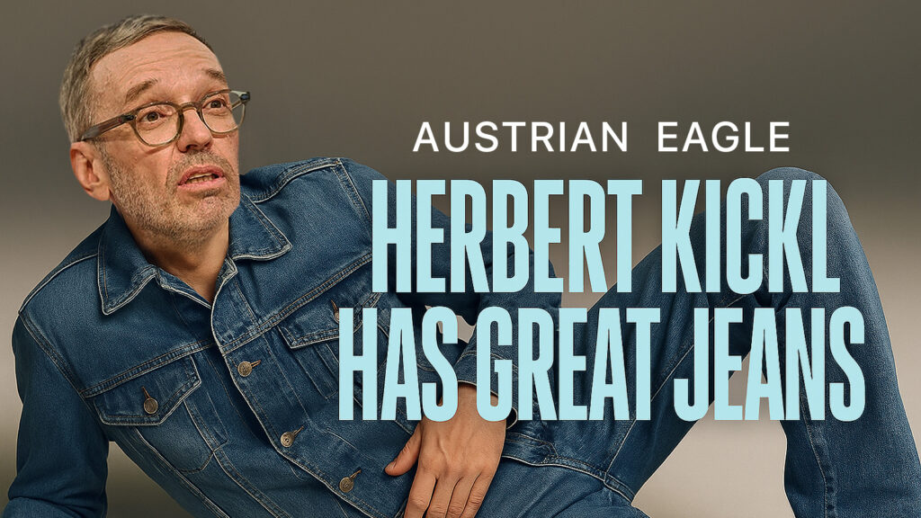 Das Bild zeigt Herbert Kickl in einem Jeans-Outfit.