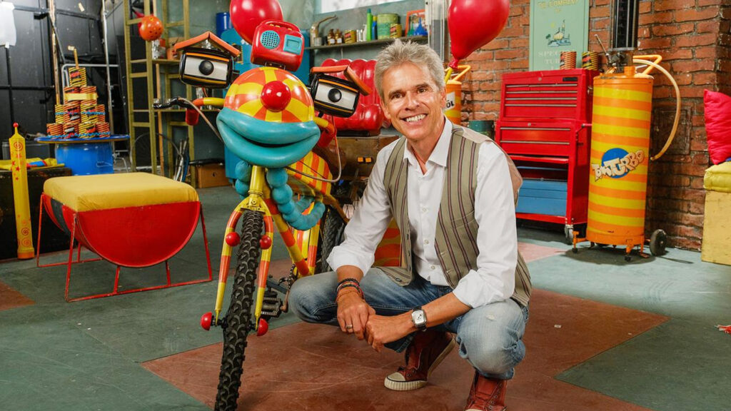 Das Bild zeigt Brezina und Tom Turbo.