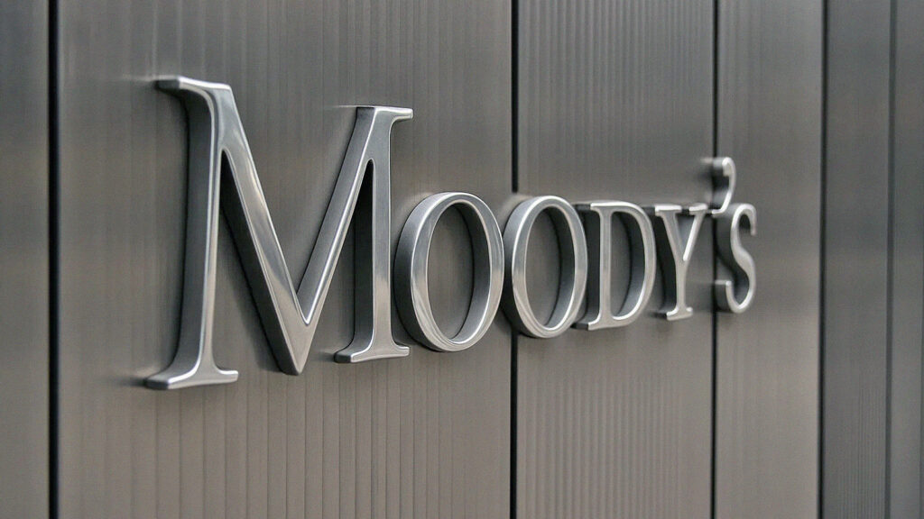 Das Bild zeigt ein Foto das Moody's Logo.