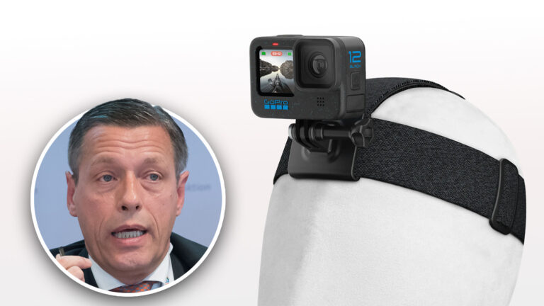 Pilnacek, daneben eine GoPro Kamera