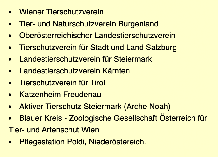 Liste von Tierschutorganisationen