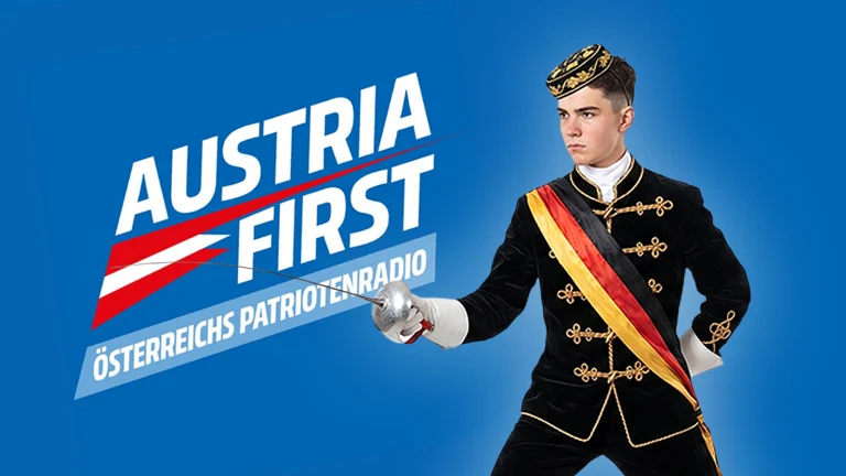 Das Bild zeigt einen Burschenschafter im jugendlichen Alter mit Degen.