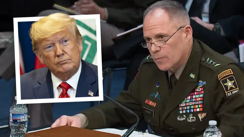 Das Bild zeigt Trump und einen US-General.
