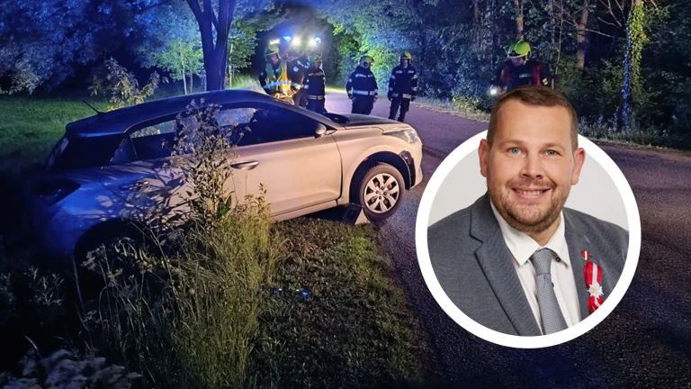 Das Bild zeigt die Unfallstelle und ein Bild des betroffenen FPÖ-Politikers.