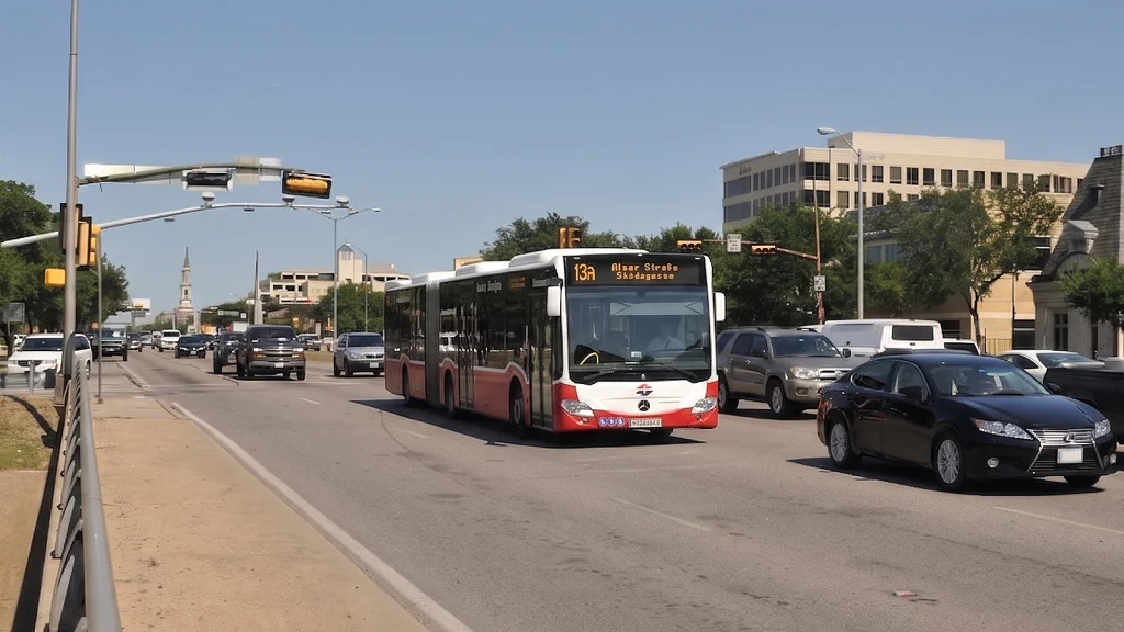 Das Bild zeigt einen 13A Bus in Dallas.