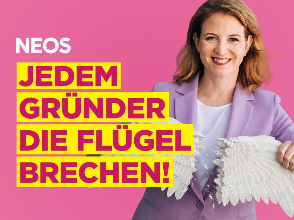 Sujet-Text: "Jedem Gründer die Flügel brechen" 