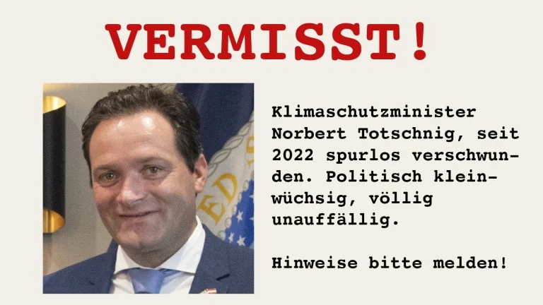 Vermisst! Mit Foto von Norbert Totschnig