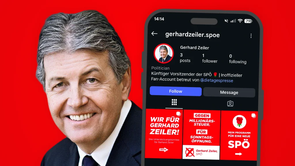 Das Bild zeigt das neue Instagram Profil von Zeiler.