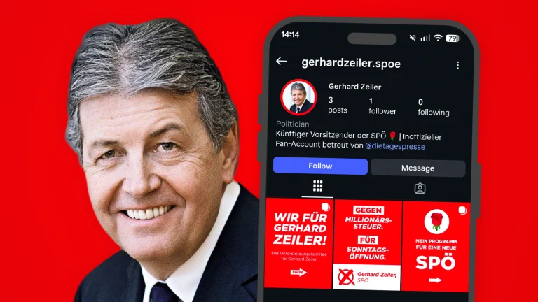Das Bild zeigt das neue Instagram Profil von Zeiler.